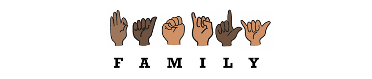 Word 'family' in hand signs