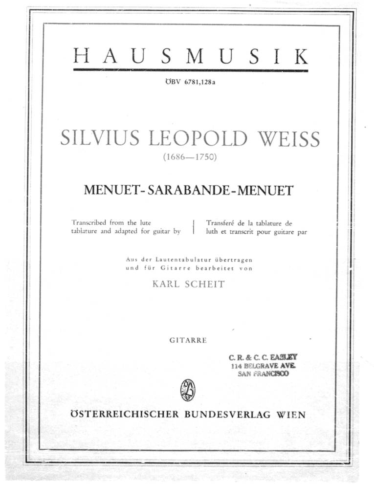 Page cover for Menuet 