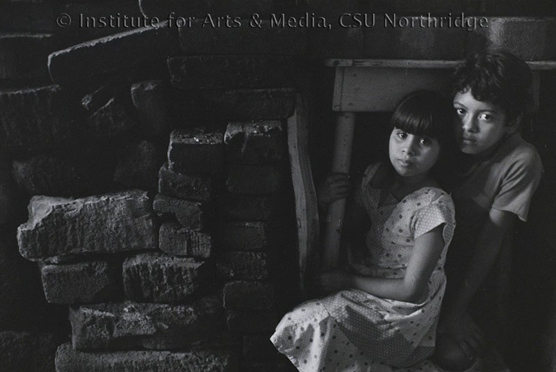 Children hiding. Nicaragua, 1979
