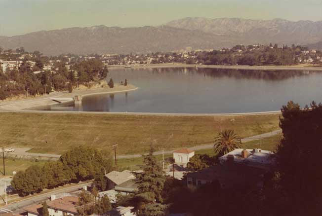 Aerial view of a lake