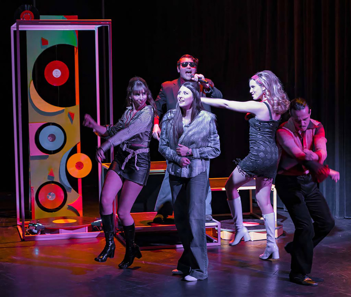 Go-go dancers performing