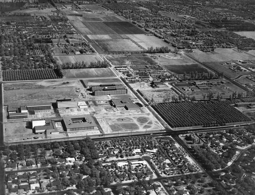 Campus of San Fernando Valley State College (now CSUN), Aerial View, ca. 1960-1961