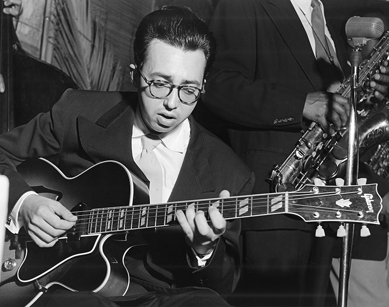 Barney Kessell performing at Whisling's Hawaii night club, Los Angeles, 1950