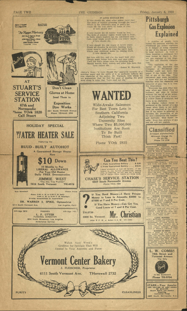 The Gridiron 06 January 1928