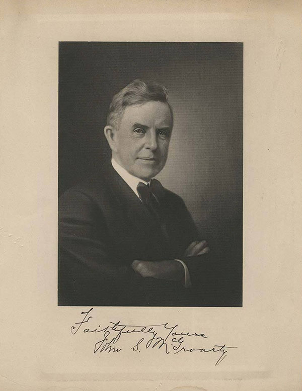 Engraving, portrait of John S. McGroarty