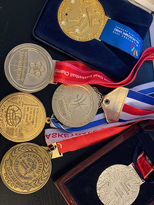 medals on ribbons