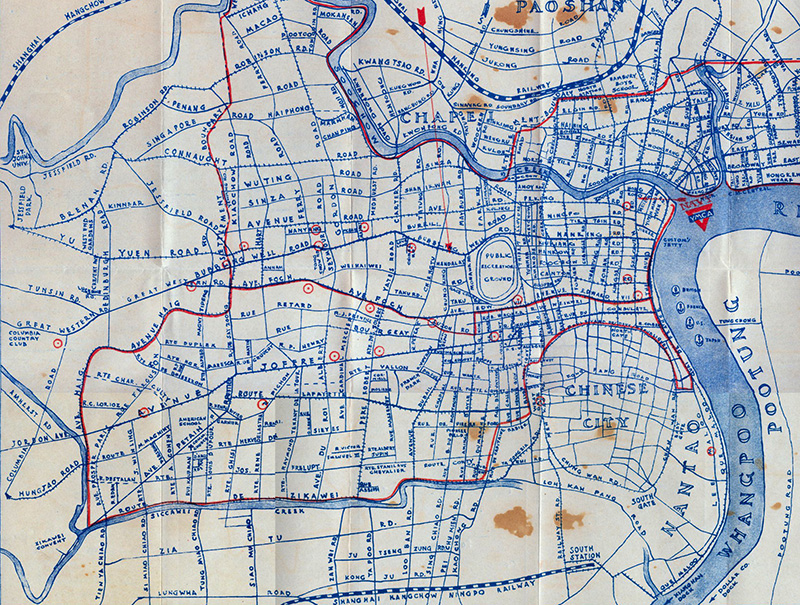 Old map of Shanghai