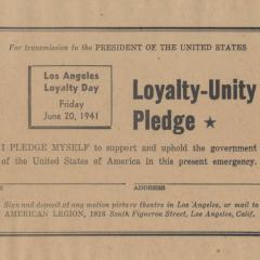 Loyalty-Unity pledge card