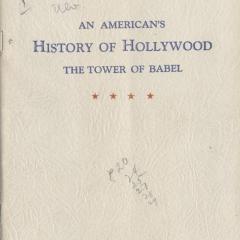 Booklet cover for American's History of Hollywood