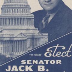 Sticker of Elect Senator Jack B. Tenney