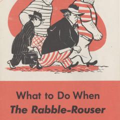 Booklet cover for What To Do When the Rabble-Rouse Comes to Town