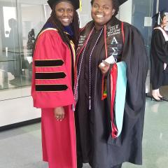 Jaleesa Herrington and Dr. Lissa Stapleton at the CSUN 2019 Black Graduation