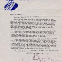 Letter from José Antonio Burciaga to Herbert Sigüenza