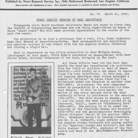 Newsletter for the News Research Service