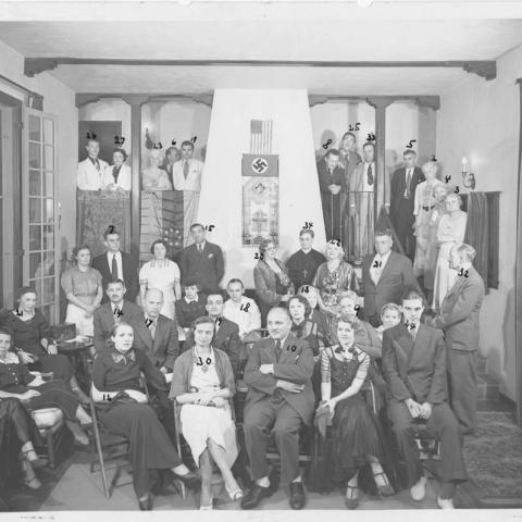 Photograph of a Nazi meeting