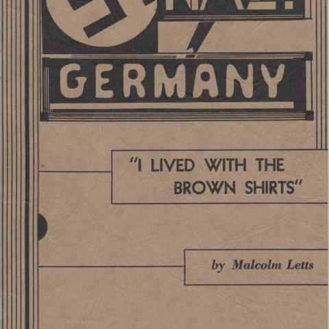 Booklet cover for Nazi Germany: I lived with the Brown Shirts