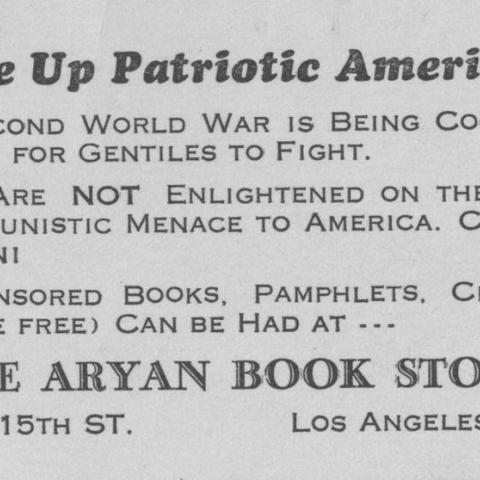 Business card titled Wake Up Patriotic Americans