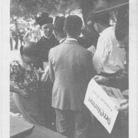 Bishop A. Dunstan Bell at a Hindenburg Park rally