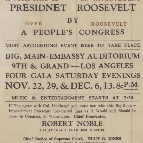 Document titled Impeachment of Roosevelt