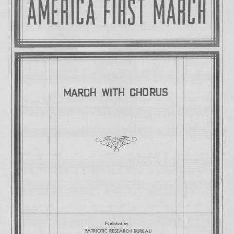 Sheet Music for America First March
