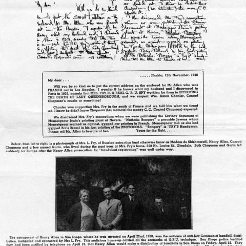 Handbill titled In Defense of Henry Allen