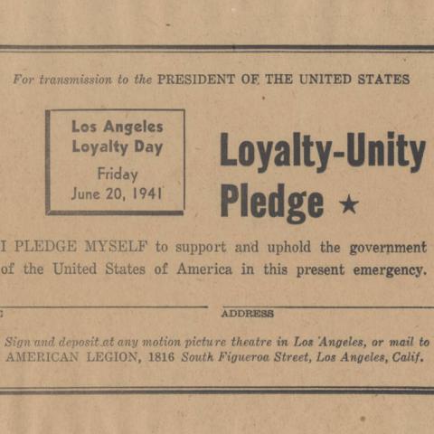 Loyalty-Unity pledge card