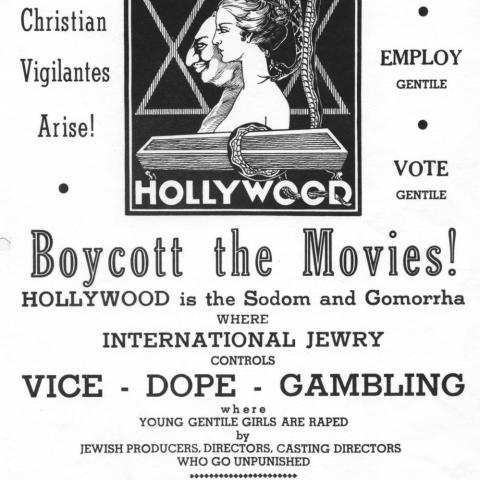 Flier for Boycott the Movies!