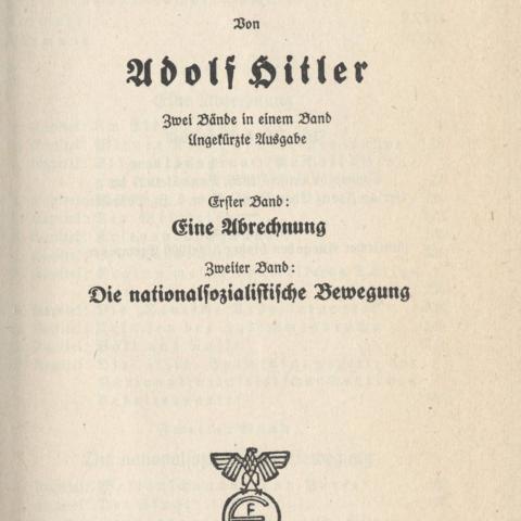 Book cover for Mein Kampf