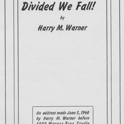 Booklet cover for United We Survive, Divided We Fall!