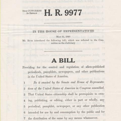 Bill titled HR 9977