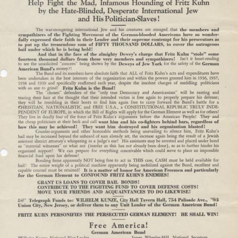 Flier titled German Americans!