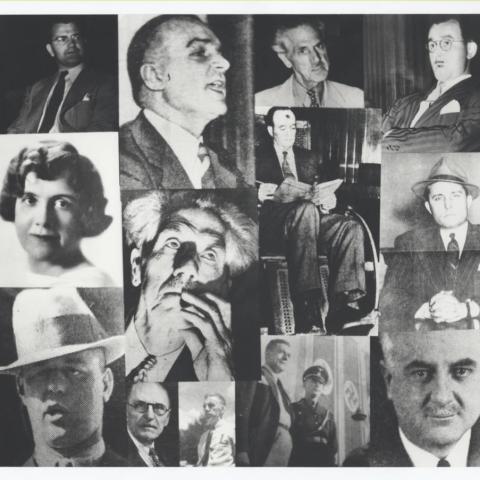 Montage with photographs of various seditionists