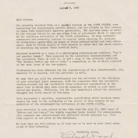 Letter from the Anti-Defamation League