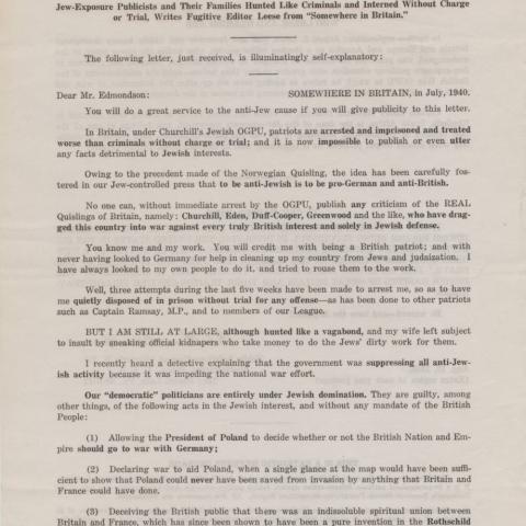 Flier for Churchill's Jewish OGPU