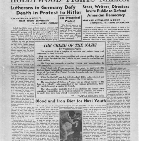 Page from the Anti-Nazi News Newspaper