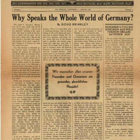 Newspaper page for California Weckruf