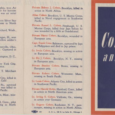 Brochure for Cohen Answers