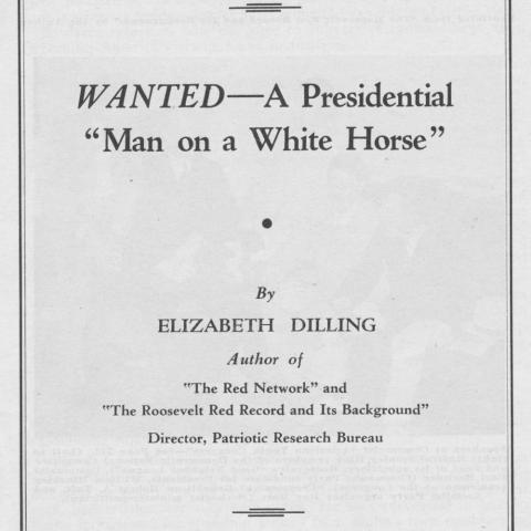 Pamphlet cover for the Red Network Bulletin