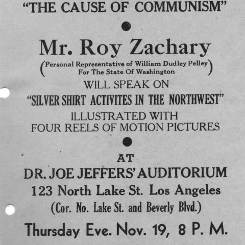 Flier for the Cause of Communism