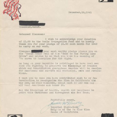 Letter titled Non Silba Sed Anthar
