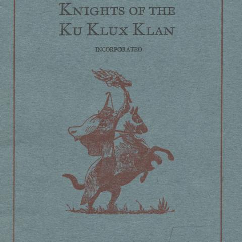 Booklet cover for the Knights of the Ku Klux Klan