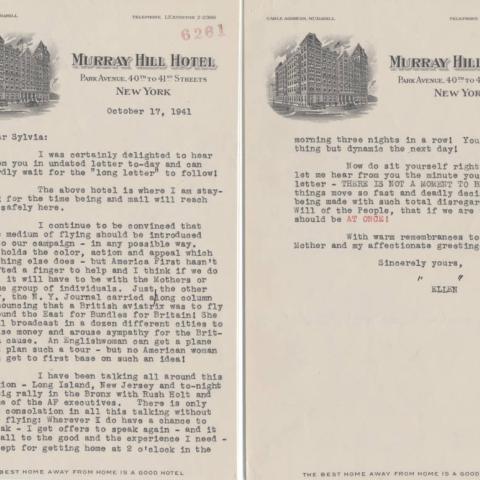 Letter from Laura Ingalls to Sylvia Comfort