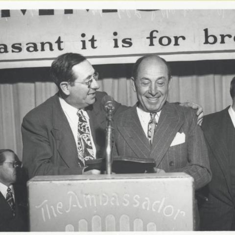 Photograph of Mendel Silberberg and Rabbi Edgar Magnin