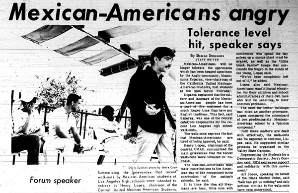 Daily Sundial, March 22, 1968, page 3 (follow link to transcript)