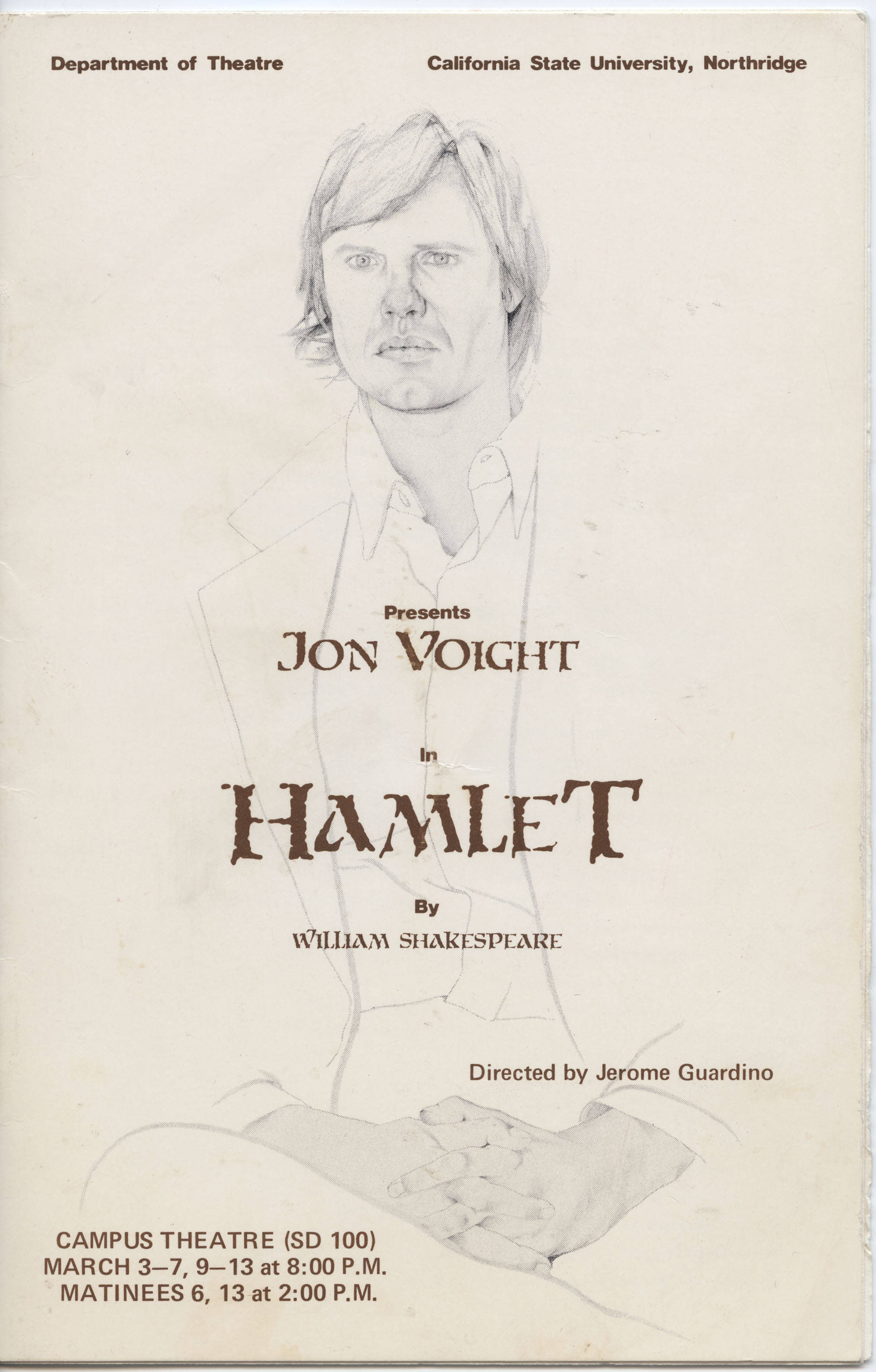 Program Cover for Jon Voight in Hamlet