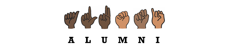 Word 'alumni' in hand signs