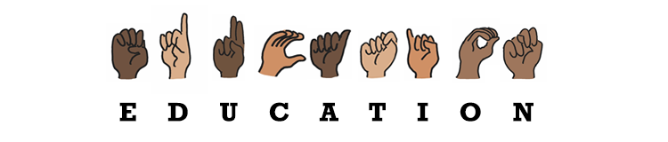 Word 'education' in hand signs