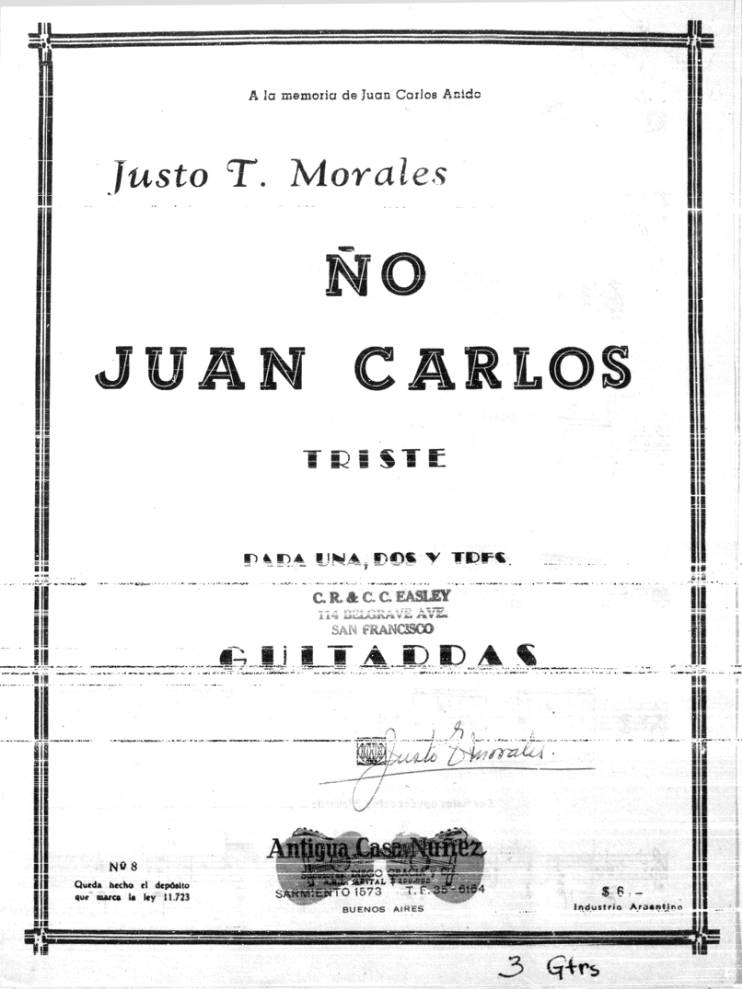 Page cover for Ño Juan Carlos, triste para uno, dos, y tres guitarras