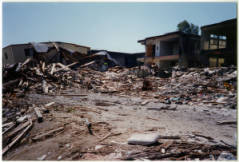Apartment complex demolition
