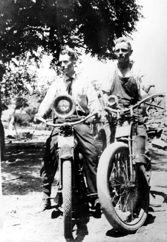 Motorcycling in Calabasas, circa 1918